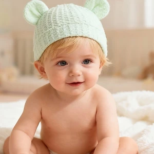 Yoo Tối Giản Đầu Cho Bé Làm Nhiệt Vách Đan Mềm Co Giãn Thành Phần Cổ Điển Tai Giọng Thiết Kế Cho Bé Trai Bé Gái
