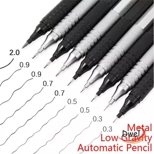 Bút chì cơ DWEL, Bút chì tự động văn phòng phẩm trọng lực thấp, Kim loại sáng tạo 0,3 / 0,5 / 0,7 / 0,9 / 2.0mm Công cụ vẽ phác thảo Thiết kế truyện tranh