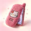 Ốp Điện Thoại Mèo KT Sang Trọng Thích Hợp Cho iPhone17promax / 16pro Flip Thêu Dễ Thương Vỏ Bảo Vệ Chống Sốc