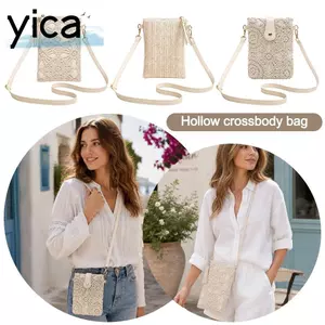 Ví điện thoại YICA, Túi đeo chéo nữ nhiều màu in hình dệt, Túi đeo chéo nhẹ thanh lịch thời trang du lịch thông thường