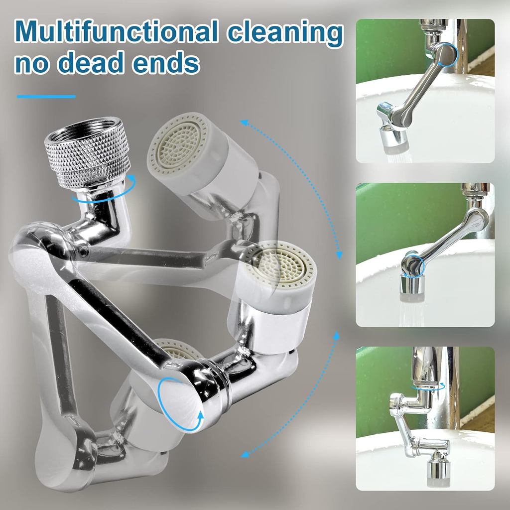 Bộ chuyển đổi vòi cơ khí xoay linh hoạt Bộ chuyển đổi vòi chống bắn nước đa năng để giặt nhà bếp và phòng tắm