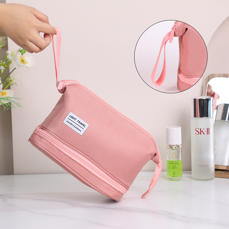 Túi đựng Mỹ Phẩm 2 Ngăn Tiện Dụng,Gọn Gàng,Chống Nước,Lưu trữ lớn,Đựng cọ trang điểmPhong Cách Du Lịch