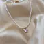 PNPIA- Mặt dây chuyền hình con bướm Opal đơn giản Nelace Dây chuyền ngọc trai giả thanh lịch Dây chuyền xương đòn hợp thời trang dành cho nữ Quà tặng