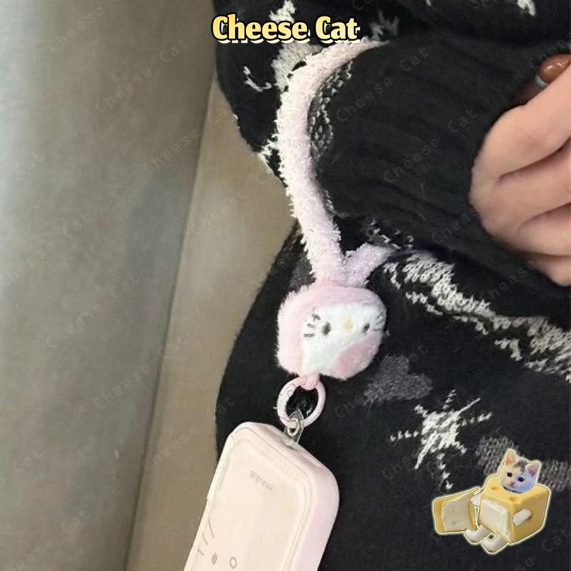 cho Miff cho Kitty Dây buộc điện thoại có lông chống thất lạc tiện lợi phù hợp với mọi dòng máy