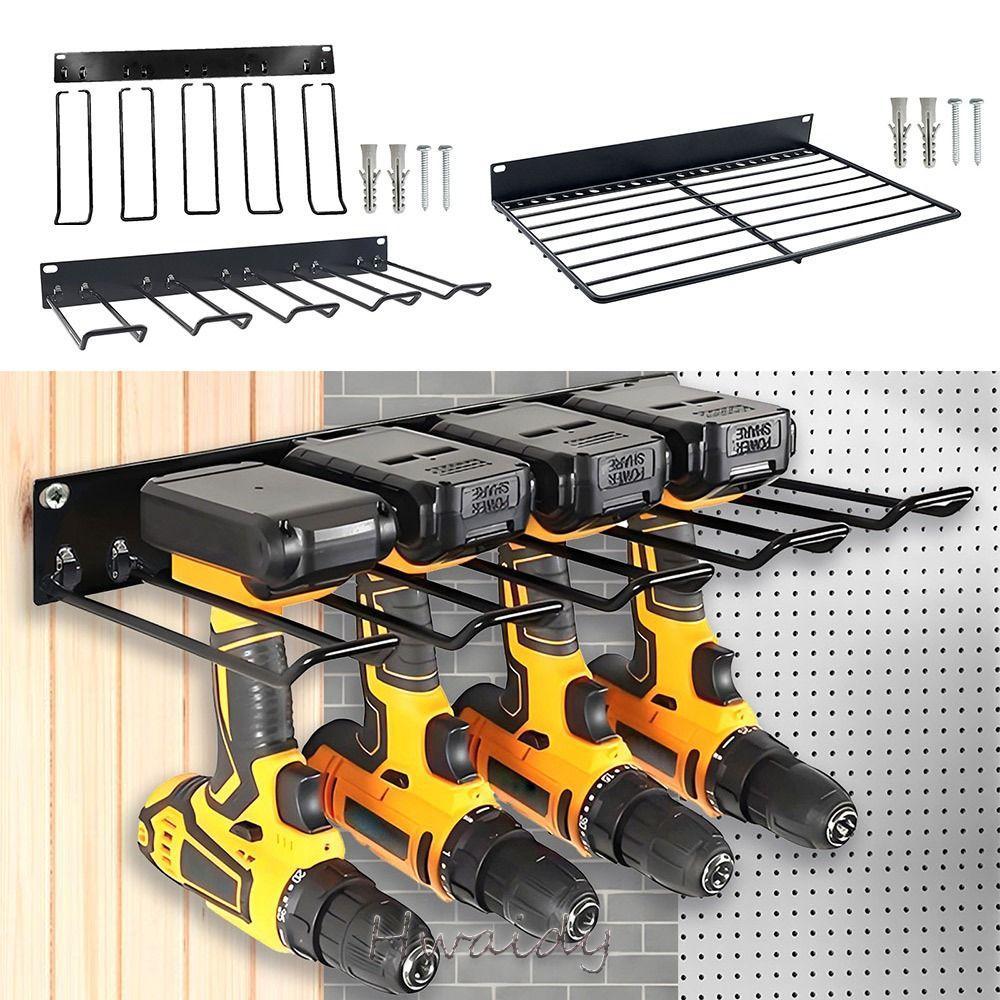 Giá đỡ dụng cụ điện HWAIDY, giá treo tường, phụ kiện bền bỉ, tổ chức dụng cụ cầm tay nhà để xe