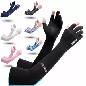Bao ống tay 2in1 hở ngón SPOR cho nam nữ, chống tia UV, co giãn, vân chống trượt, thiết kế tiện lợi và thoải mái.