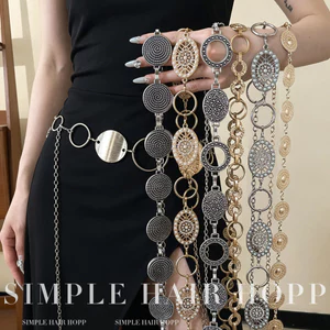 Dây đeo thắt lưng rỗng bằng kim loại cổ điển dành cho nữ Thắt lưng phong cách dân tộc Bohemian cao cấp