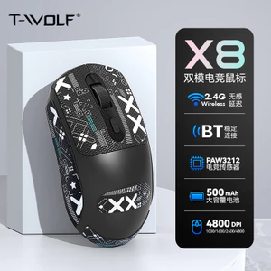 Chuột TEMU X8 Chuột Bluetooth không dây PAW3212 Trò chơi sạc chế độ kép Văn phòng TEMU