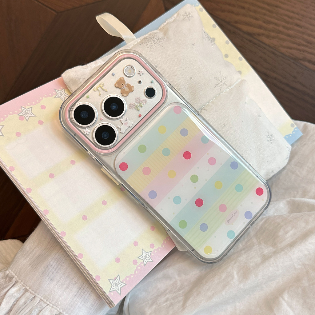 Ốp điện thoại chấm bi đầy màu sắc cho IPhone 17 Pro Max 17 16 15 14 Vỏ bảo vệ chống sốc