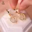Bông tai thả hoa Tulip pha lê thanh lịch Hàn Quốc dành cho nữ Trang sức Tiệc hoa Zircon sang trọng Bông tai nữ [Mina]