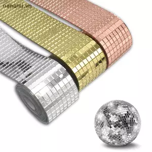 Disco Ball DIY Glass Mirror Stiers Wall Stiers Trang trí tường nhà tự dính [VN]