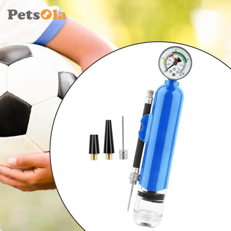 [PETSOLA] Bóng Rổ Bơm Không Khí Bơm Bóng Đồng Hồ Đo Áp Suất Bóng Đá Bơm Xe Đạp Lốp Bơm Di Động Chống Mưa Chống Thấm Nước Thích Hợp Cho Đồ Thể Thao Quà Tặng Tặng Tặng