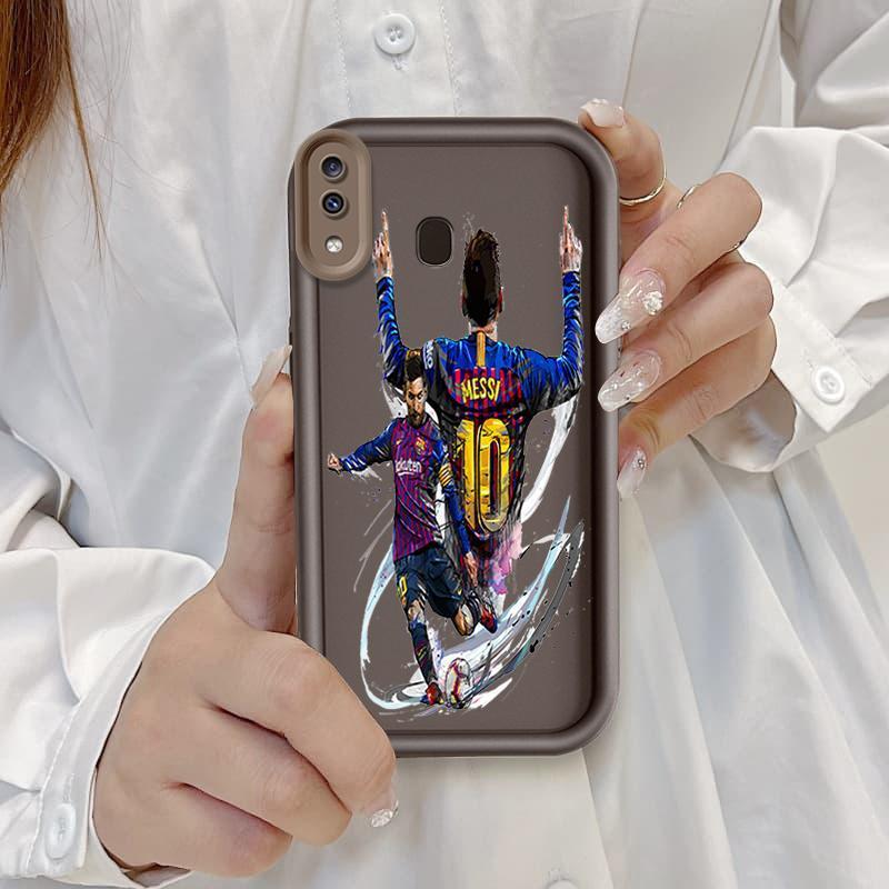 Ốp Lưng Cho Samsung A20 A30 Hoạt Hình Silicon Điện Thoại Thông Minh Mềm TPU World Cup Messi Cristiano Ronaldo Angel Eye Ốp Lưng Chống Sốc