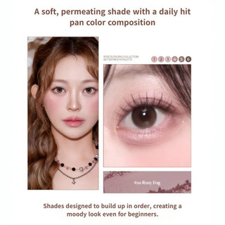 2aN Sáu Màu Phấn Mắt Tấm Ánh Sáng Hàng Ngày Trang Điểm Đa Năng Màu Rendering Powder Trang Điểm Mắt