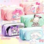 Sanrio Văn Phòng Phẩm Túi Đựng Bút Chì Dung Tích Lớn Kuromi Melody Sinh Viên Hộp Đựng Bút Chì Túi Đựng Nữ Cao Cấp Cảm Giác