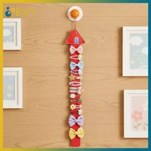 BVY Dung Tích Lớn Da PU Dễ Thương Kẹp Tóc Tổ Chức Cạnh Mềm Túi Bảo Quản Di Động Cho Bé Gái Tóc Nơ Phụ Kiện.