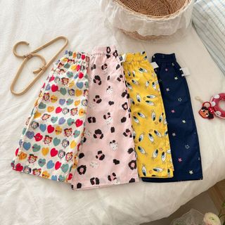 Mùa Hè Mỏng Phong Cách Thoáng Khí Bé Gái Dễ Thương Quần Thường Ngày Bé Gái Hoạt Hình Dễ Thương Chống Muỗi