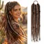 THEGIRL8B Phong Cách Bohemian Bện Tóc Giả Đuôi Ngựa, 24Inch 15 Dây Handmade Bím Bẩn, Phụ Kiện Tóc Dây Tóc Đuôi Ngựa Nối Dài Tóc Móc Đấm Bốc Kim Băng Đô Đảng