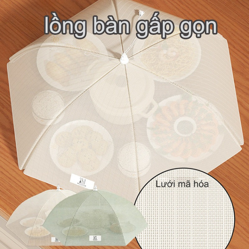 Nắp đậy thực phẩm gấp gọn, thoáng khí, làm từ PVC dễ lau chùi, có hình tròn và hình vuông, giúp bảo vệ thực phẩm.