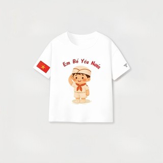 Áo phông cộc tay hình Yêu Tổ Quốc cho bé trai bé gái Kids T Mall áo Cờ Đỏ Sao Vàng Việt Nam cho bé #15