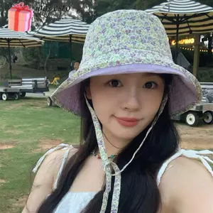 Mũ xô GAVESTO, Mũ chống nắng hai mặt mùa hè chống nắng, Thời trang đa năng in hoa Mũ ngư dân du lịch ngoài trời