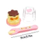 < Pluscloth > Bộ đồ chơi Pudding Jelly Strawberry cho trẻ em – Đồ chơi cho ăn kèm thìa Phụ kiện Ngôi nhà giả vờ thực tế Quà tặng nhập vai cho trẻ em Muỗng và bánh pudding đồ chơi trẻ em
