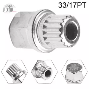 Lug Nut 1pc 33 / 17PT Tối đa 120Nm Mới Tông Màu Bạc Loại Bỏ Chìa Khóa Cho Xe BMW