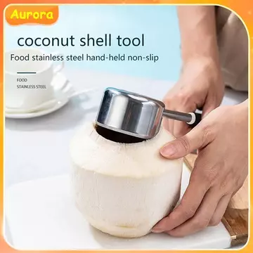 COD 1 cái Dụng cụ mở dừa bền Dụng cụ mở dừa bằng thép không gỉ Dụng cụ đục lỗ dụng cụ mở thịt dừa VN