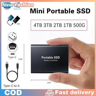 4TB/2TB/1TBGB di động đĩa cứng Loại C USB3.1 xách tay SSD ổ đĩa trạng thái rắn