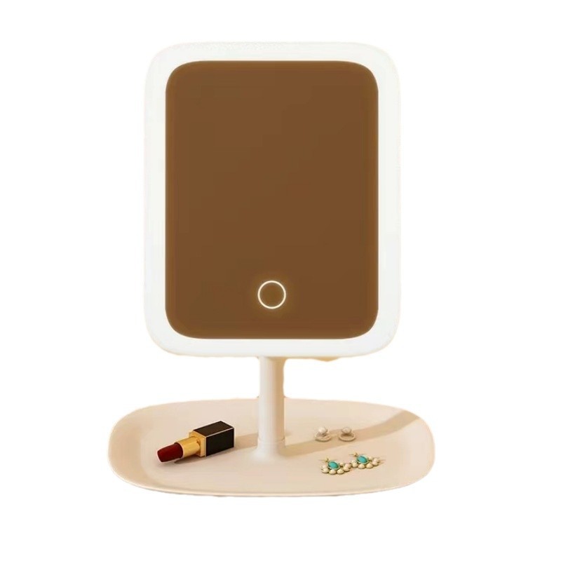 Gương trang điểm để bàn có đèn LED - Gương Mini nhỏ gọn phong cách Hàn Quốc cho phòng ngủ học sinh
