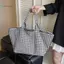 Túi Tote vải BeautifulHomeA Gingham có thiết kế kẻ sọc trắng và không gian rộng rãi Hoàn hảo cho công việc đi học Mua sắm Sử dụng hàng ngày VN