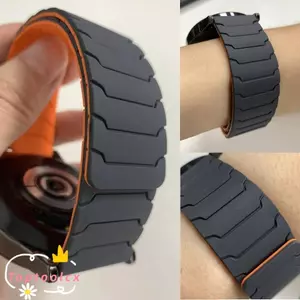 Dây đeo từ tính TOPTOOLCX, Dây đeo vòng có thể điều chỉnh bằng silicon, Dây đeo đồng hồ co giãn thời trang 20 / 22mm cho Huawei GT5 / GT4 Dễ đeo