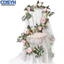 <cosyh>Artificial Wedding Vine Garland Roses Peony Leaves Pink Blue FOR CHAMPAGNE