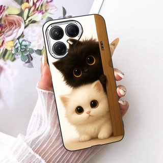 Vỏ Dễ Thương Cho Tecno Pova 7 4G LJ6 / Pova 7 5G LJ7 Ốp Lưng Hoạt Hình Mèo Lucky Pony Mềm Màu Đen TPU Vỏ Bảo Vệ Silicon Vỏ Điện Thoại