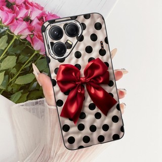Dành Cho Tecno Pova 7 4G 5G Ốp Lưng LJ6 LJ7 Hoa Phổ Biến Bướm Mềm TPU Màu Đen Chống Sốc Ốp Lưng Cho Tecno Pova7 Vỏ