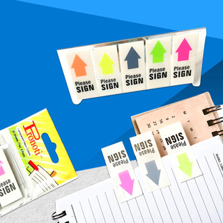 Giấy Note Please Sign Pronoti 45649 Nhựa 5 Màu – Giấy Nhớ Chỉ Mục Đánh Dấu Vị Trí Ký Tên Tiện Lợi