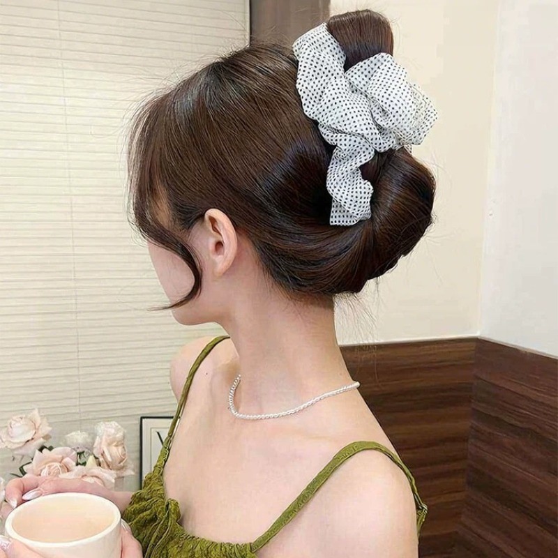 Kẹp tóc voan lớn Hàn Quốc Kẹp tóc đơn giản kiểu Pháp
