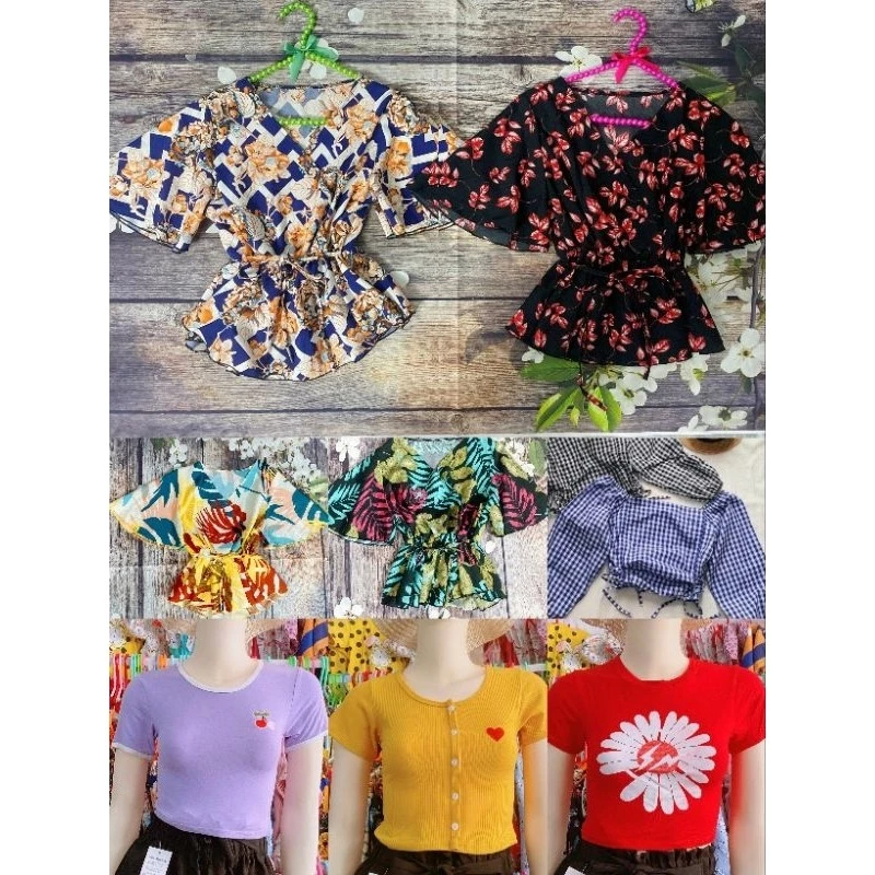 💟Áo Nữ Hoa Lá, Áo Caro Kẻ Sọc Nữ, Áo Thun Croptop Nữ, Mặc Từ 45kg Đến 55kg Hàng Lẻ Mẫu💙