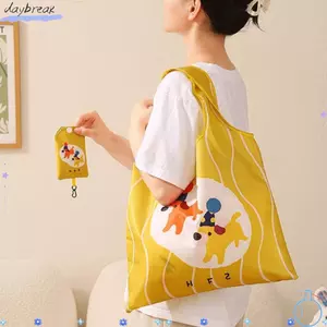 Túi thân thiện với môi trường DAYBREAK, Túi mua sắm sức chứa lớn dễ thương, Túi siêu thị có thể gập lại nhẹ cho hàng tạp hóa