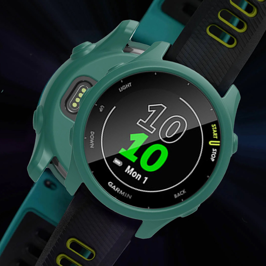 Dây đeo silicon + ốp lưng cho vòng đeo tay bảo vệ dây đeo Garmin Forerunner 265 255