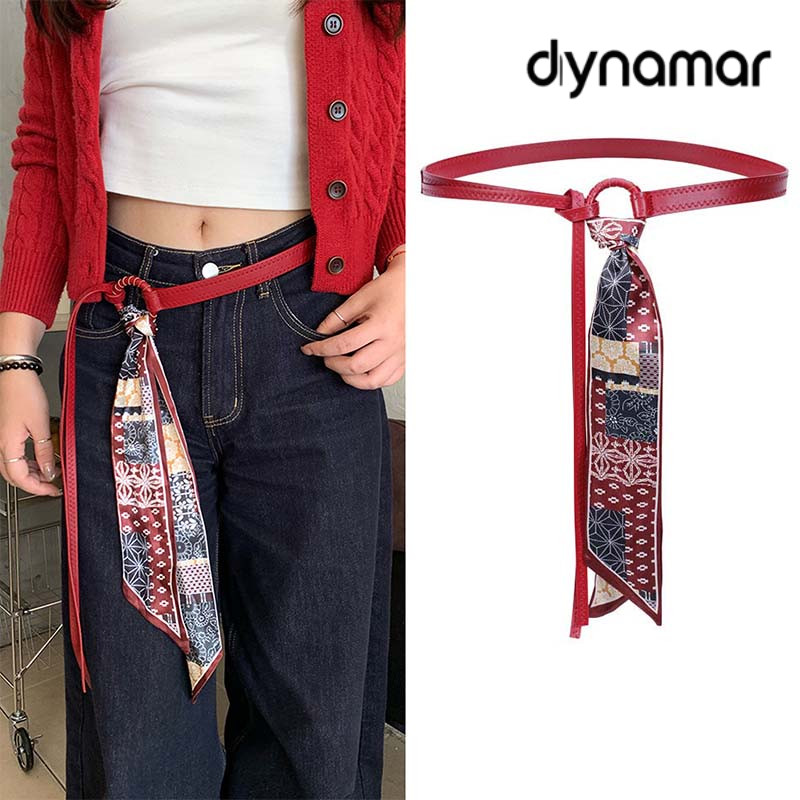 【dynamar】Thắt lưng khăn lụa dành cho nữ, phong cách hip-hop punk retro Mỹ, phụ kiện trang trí quần jeans.