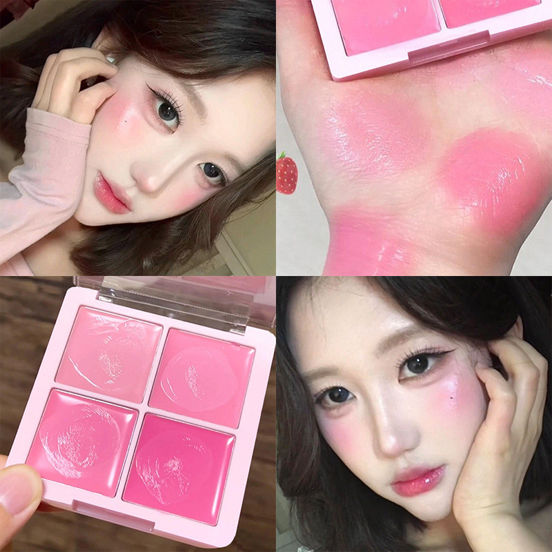 DIKALU Qingmeng Kem má hồng bốn màu chanh hơi say chảo Yunrou Trang điểm khỏa thân Pure Desire Siêu dễ thương Tiệc sinh viên tự nhiên