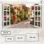 Tranh Dán Tường 3D Cửa Sổ Vườn Hoa Tulip Xanh – Trang Trí Phòng Khách, Phòng Ngủ Hiện Đại Tối Ưu Năng Lượng.
