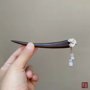 Kẹp Tóc WHX-13cm {Phalaenopsis} Kẹp Tóc Gỗ Mun Cổ Mới Kẹp Tóc Trung Quốc Tua Rua Kẹp Tóc