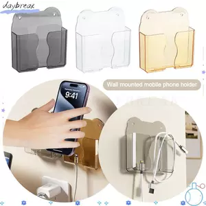 Hộp lưu trữ điều khiển từ xa DAYBREAK, Giá đỡ điều khiển từ xa gắn tường đa chức năng trong suốt, Giá đỡ treo tường không đục lỗ bền không đục lỗ