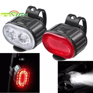 1 Bộ Nhiều Chế Độ Chiếu Sáng Sạc Xe Đạp Phía Trước Phía Sau Đèn Pha LED Đèn Hậu Sạc USB Type-C Để Đi Đêm An Toàn [MỚI]