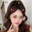 AqToCna Đỏ Đậm Chấm Bi Hợp Kim Kẹp Tóc Điểm Dễ Thương Cô Gái Ngọt Ngào Nữ Du Hóa Đơn Kẹp Nổ Kẹp Thời Trang Mới Mũ Phụ Kiện Tóc AqToCna