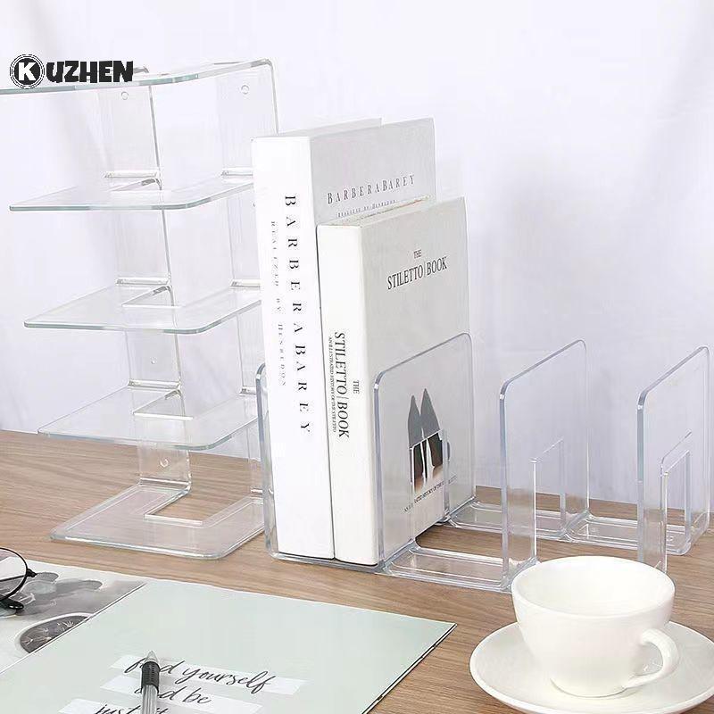 KUZHEN 4 Lưới Đa Năng Bookends Giá Để Sách Người Tổ Chức Giá Đỡ Để Bàn Kệ Sách Cho Sách Tạp Chí Tập Tin Vật Dụng Văn Phòng HOT