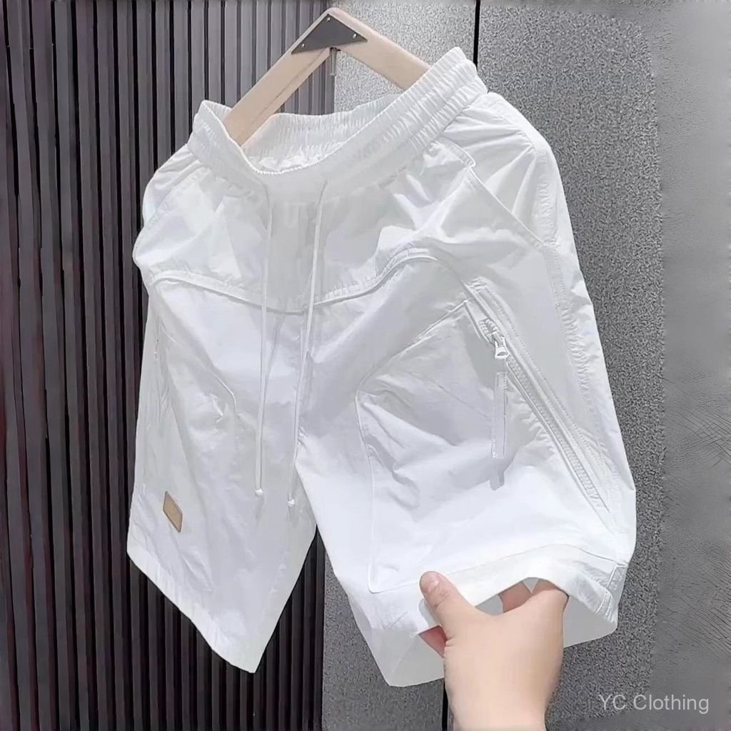 Quần short công sở phong cách Mỹ thời trang mùa hè quần short khô nhanh dành cho nam, mát mẻ và sành điệu, thích hợp cho bãi biển ngoài trời, quần short thể thao thông thường, thoáng khí MZ9P