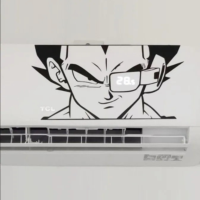 Tường Anime Khỉ Vua Miếng Dán Dán Chuyển Đổi Lưới Chống Thấm Nước Treo Điều Hòa Không Khí Chống Bụi Đỏ Một Mảnh Rồng Bóng Dán